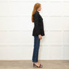 Nanette Lepore Black On Black Printed Pocket Detail Jacket