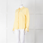 Second Female Yellow White Stripe Frill Cuff Blouse