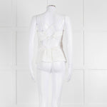 Frame White Cotton Sleeveless Low Back Top