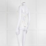 Frame White Cotton Sleeveless Low Back Top