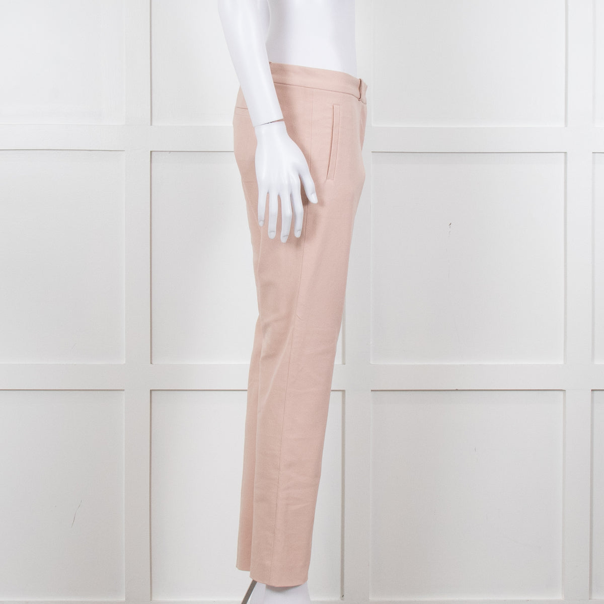 Joseph Peach Cotton Slim Leg Trousers