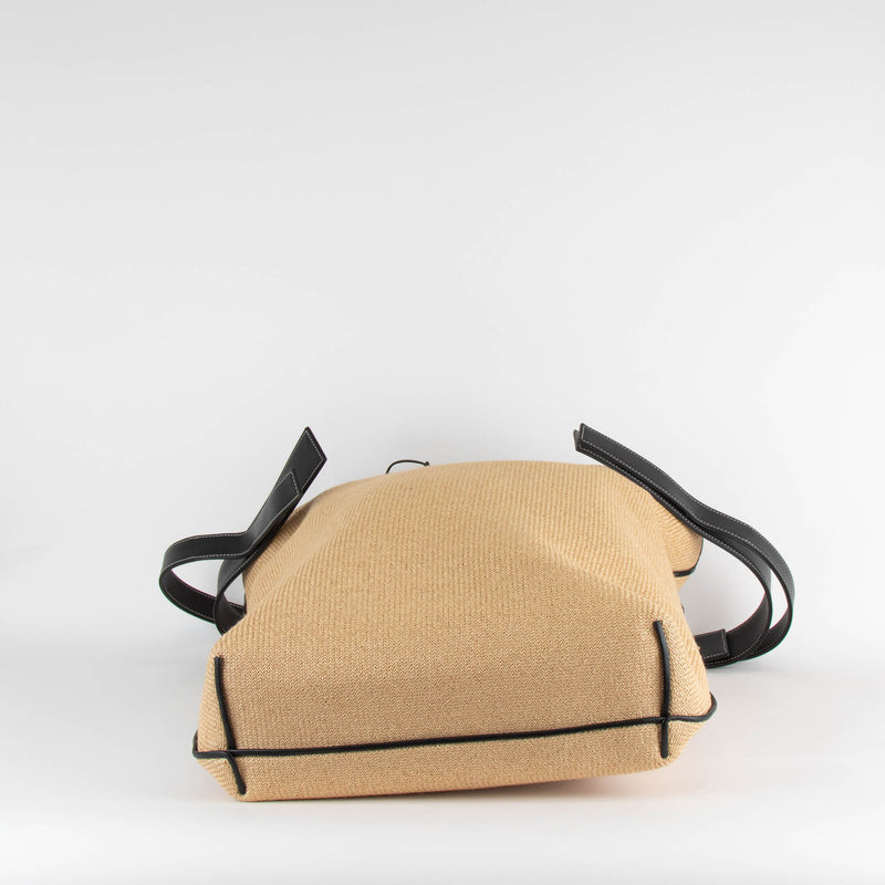 NEOUS Saturn Raffia Tote With Black Trim