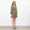 Zimmermann Green Metallic Silk Blend Mini Wrap Dress
