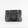 Chanel Black Caviar Leather Grand Shopping Tote Bag