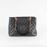 Chanel Black Caviar Leather Grand Shopping Tote Bag