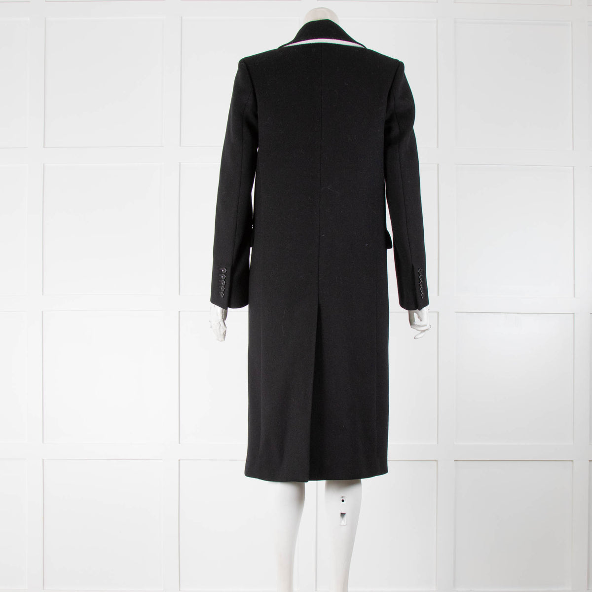 Joseph Black Fitted Wool Coat
