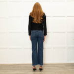 Zadig & Voltaire Black White Fleck Leather Trim Zip Up Jacket