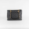 Chanel Black Caviar Leather Grand Shopping Tote Bag