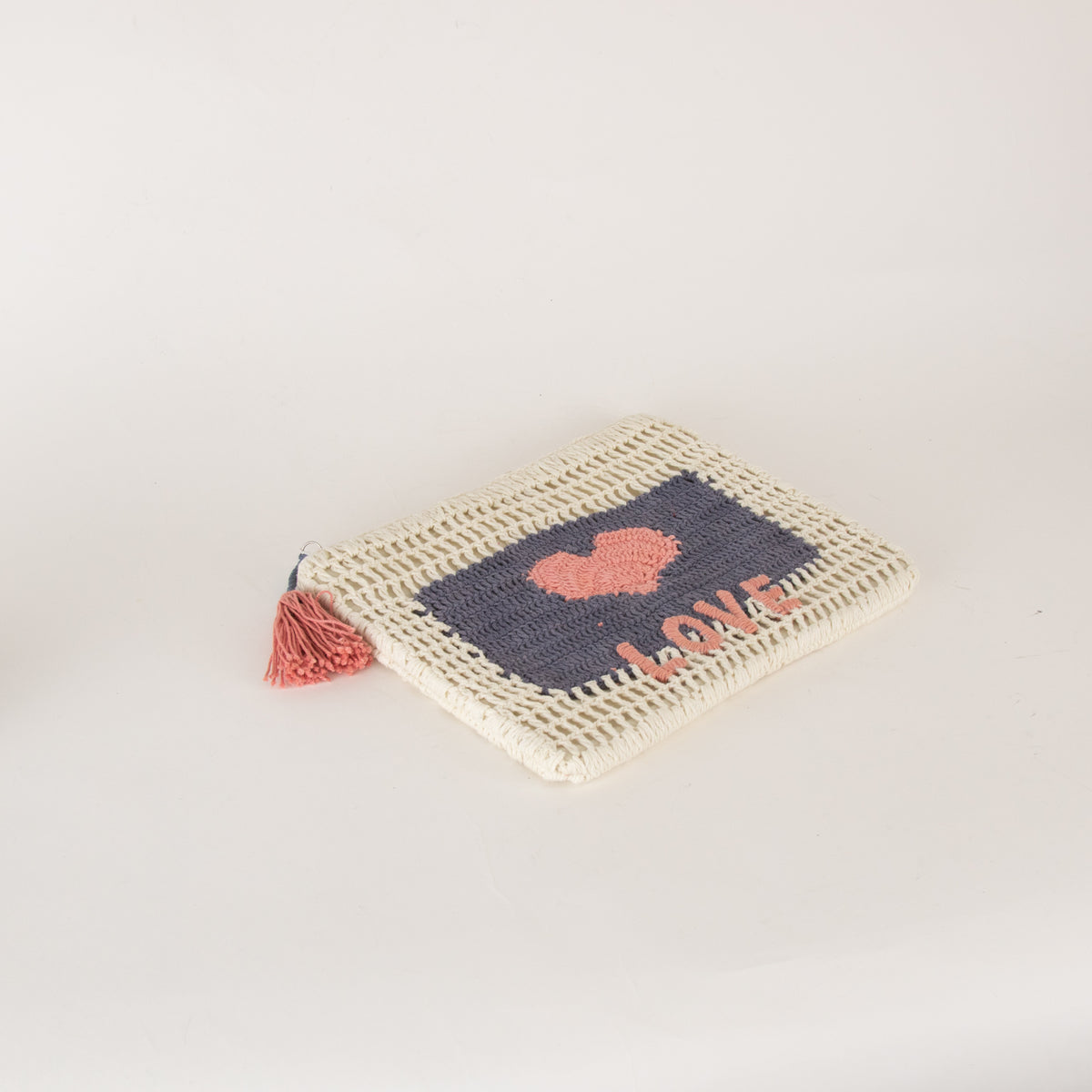 Mabe Neve 'Love' Crochet Pouch
