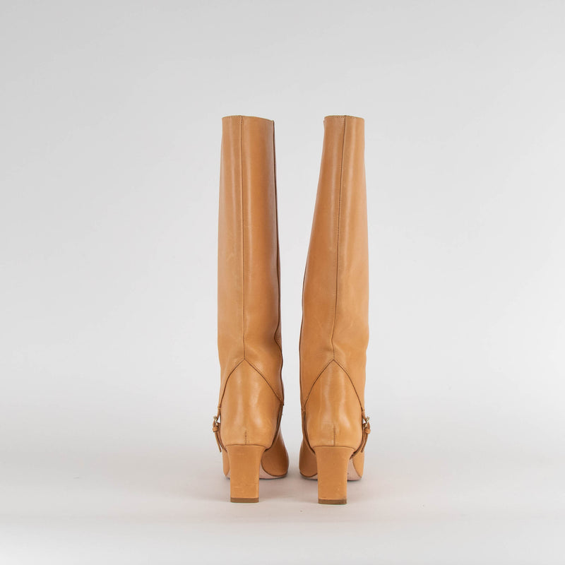 Reformation Gaelle Pale Tan Knee High Boots