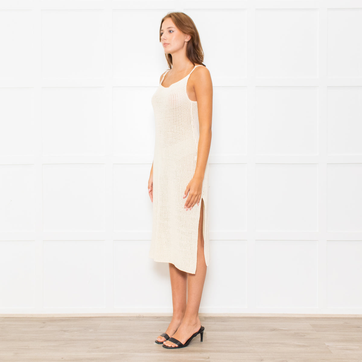 Zulu & Zephyr Cream Crochet Strappy Dress