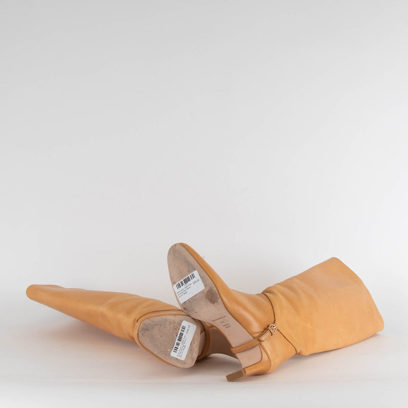 Reformation Gaelle Pale Tan Knee High Boots