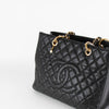 Chanel Black Caviar Leather Grand Shopping Tote Bag