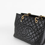 Chanel Black Caviar Leather Grand Shopping Tote Bag