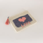 Mabe Neve 'Love' Crochet Pouch