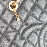 Chanel Black Caviar Leather Grand Shopping Tote Bag