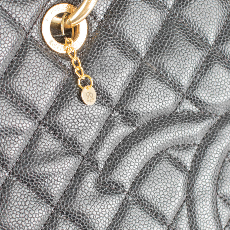 Chanel Black Caviar Leather Grand Shopping Tote Bag