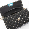 Valentino Black Leather Rockstud Spike Cross Body Bag