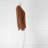 Kate Sylvester Brown Metallic Ribbed Cardigan