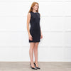 Alexander McQueen Black Dress With Multicolour Swarovski Stone Neck