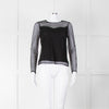 Rag & Bone Black Dot Net Sheer Top With Slip