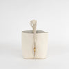 NEOUS Small Bucket Bag In Cream Leather