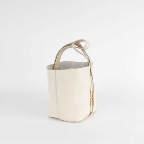 NEOUS Small Bucket Bag In Cream Leather
