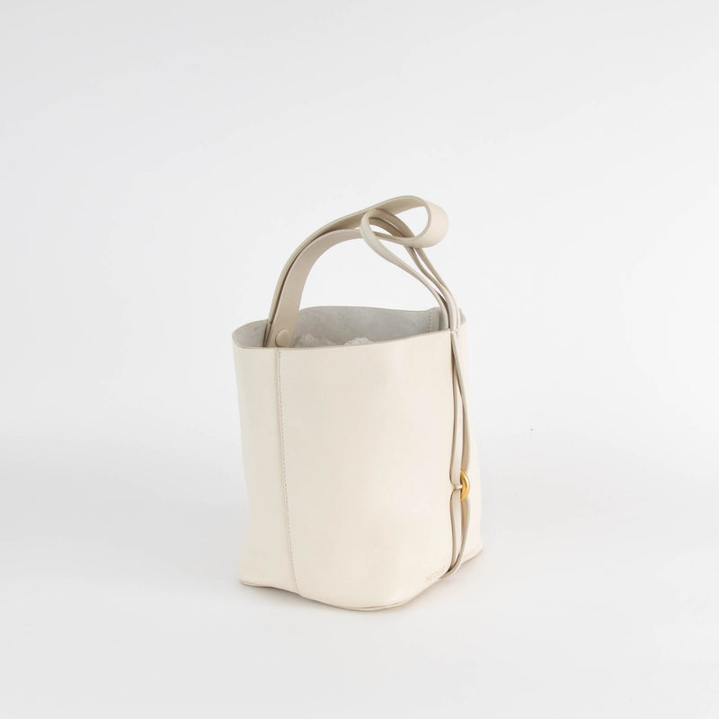 NEOUS Small Bucket Bag In Cream Leather