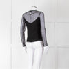 Rag & Bone Black Dot Net Sheer Top With Slip