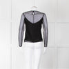 Rag & Bone Black Dot Net Sheer Top With Slip