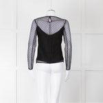 Rag & Bone Black Dot Net Sheer Top With Slip