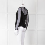 Rag & Bone Black Dot Net Sheer Top With Slip
