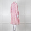 Thierry Colson White Purple Floral Cotton Kaftan Dress