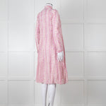 Thierry Colson White Purple Floral Cotton Kaftan Dress