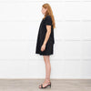 Staud Black Short Sleeve Dress