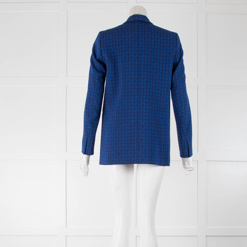 Sandro Blue and Black Patterned Blazer