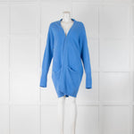 Van Kukil Cornflower Blue Cashmere Buttonless Cardigan