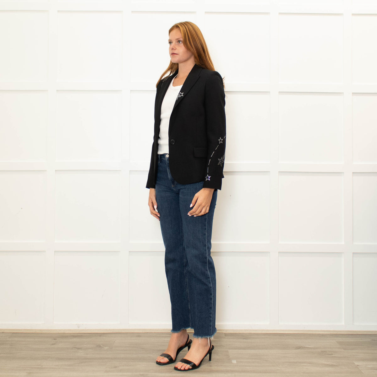 Zadig & Voltaire Preloved Black Diamanté Shooting Stars Blazer