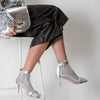 Gianvito Rossi Portofino Silver Ankle Strap Sandals