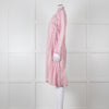 Thierry Colson White Purple Floral Cotton Kaftan Dress