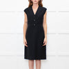 Gucci Black Sleeveless Patent Leather G Trim Dress