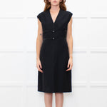 Gucci Black Sleeveless Patent Leather G Trim Dress