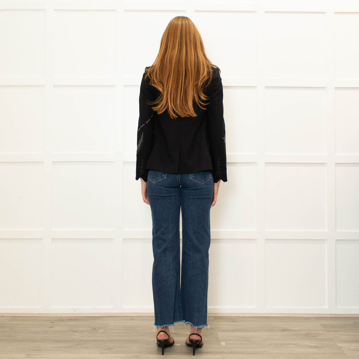 Zadig & Voltaire Preloved Black Diamanté Shooting Stars Blazer