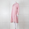 Thierry Colson White Purple Floral Cotton Kaftan Dress