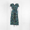 Cefinn Black Multi Colour Floral Cotton Belted Dress