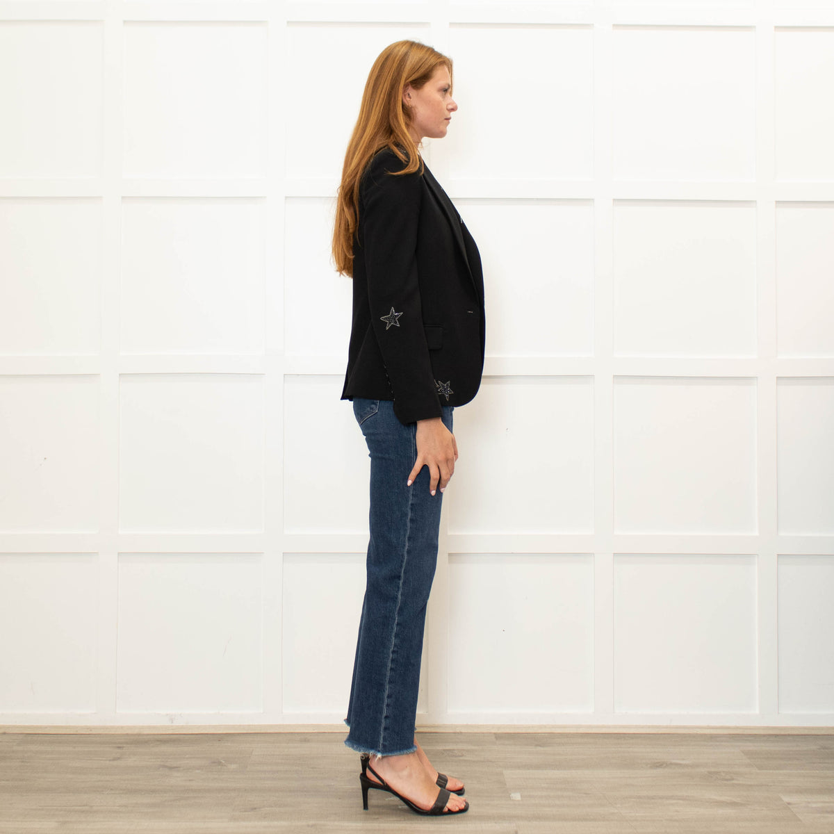 Zadig & Voltaire Preloved Black Diamanté Shooting Stars Blazer