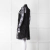 Philosophy Black Lace Pearl Button Long Sleeve Dress With Slip