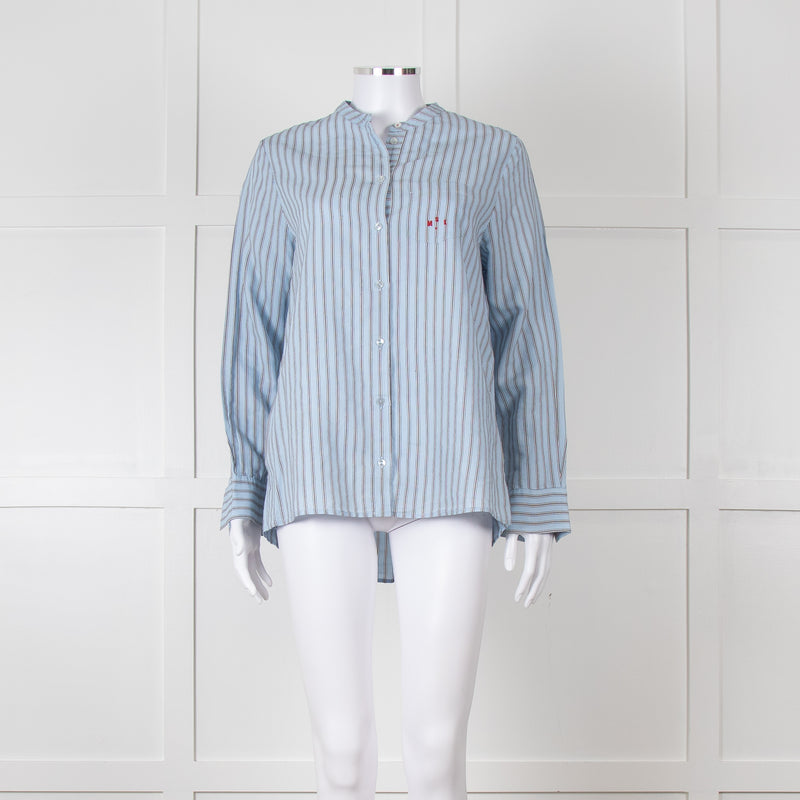 Maison Sarah Lavoine Blue Black Striped Shirt