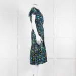 Cefinn Black Multi Colour Floral Cotton Belted Dress