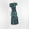 Cefinn Black Multi Colour Floral Cotton Belted Dress